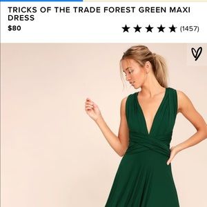 Tricks of the Trade Lulu’s forest green maxi dress